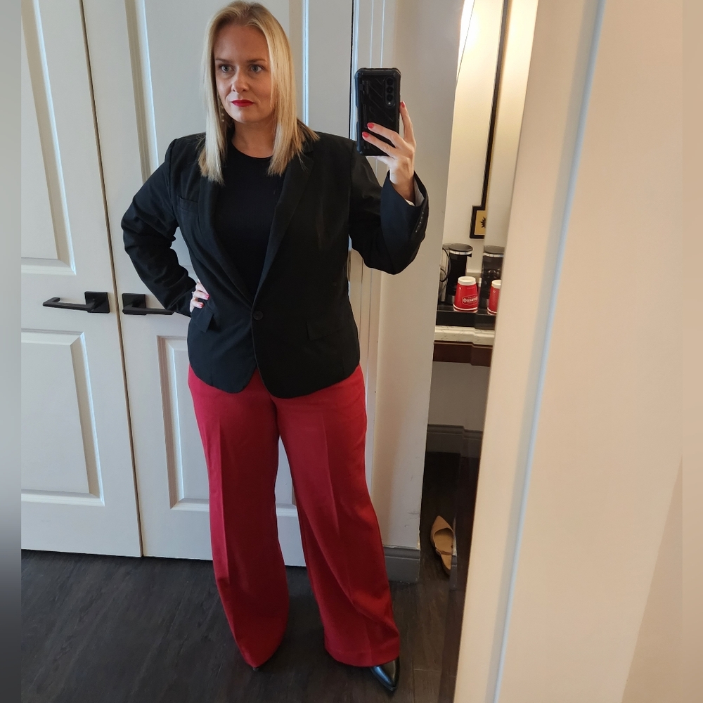 Ann Taylor Corduroy Red Dress Pants